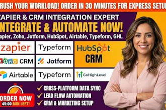 integrate zapier typefom zoho jotform hubspot airtable sofr ghl
