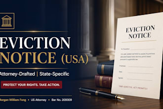 draft a US attorney prepared, state specific eviction notice letter