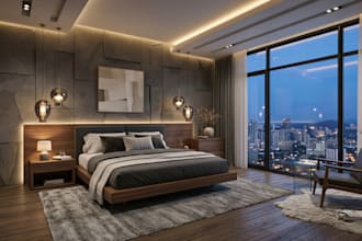 create photorealistic vray render for living room and interior design