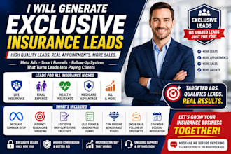 generate exclusive insurance leads via meta ads and automate follow up system
