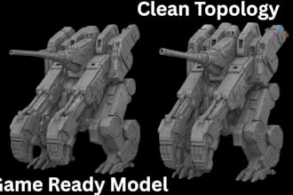 create 3d accessories and metal gear for unreal engine assets hard surface model