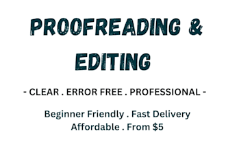 proofread and edit your english or chinese texts