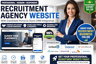 design recruitment agency website, job board portal, staffing hiring website
