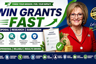 write grant proposal, grant research, grant application and grant submission