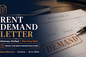 draft a US attorney prepared rent demand letter to collect overdue rent