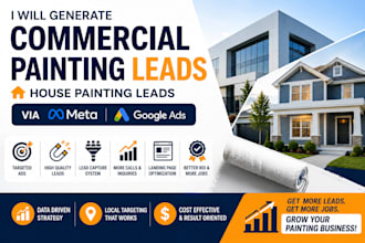 generate commercial painting leads, house painting leads via meta and google ads