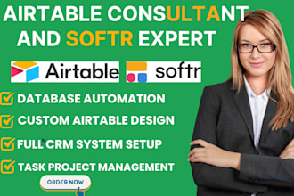 build a airtable CRM with client portal dashboard using softr io for bussiness