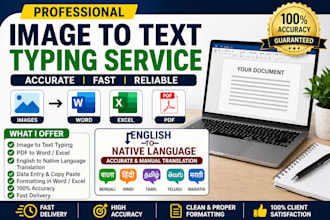 convert image to text and translate english to native language