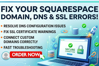 fix squarespace domain, dns and SSL errors or website not working issues