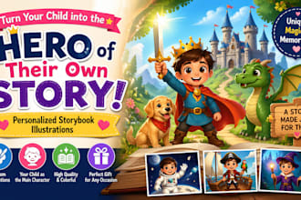 turn your child into a character in a personalized storybook