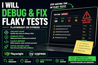 debug and fix flaky playwright or cypress tests