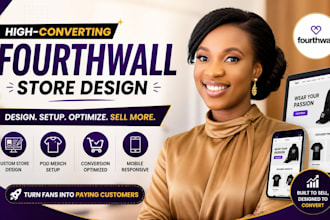 design a fourthwall store, setup pod merch and optimize your creator store