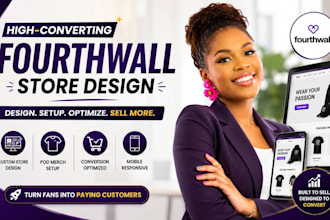 design a fourthwall store, setup pod merch and optimize your creator store