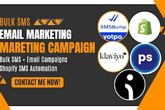 bulk SMS marketing campaigns email blast via klaviyo postscript omnisend smsbump