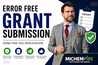 complete your grant application and submit it error free for approval