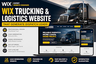 design wix trucking website logistic wix website that generate dispatch leads