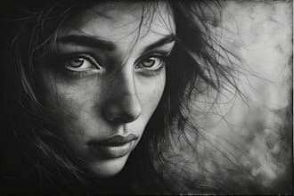 draw pencil or charcoal portrait drawings for you