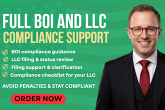 provide full boi and llc compliances support for your company