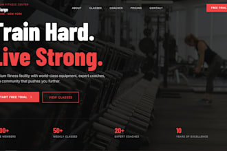 build a professional react gym fitness website for your business
