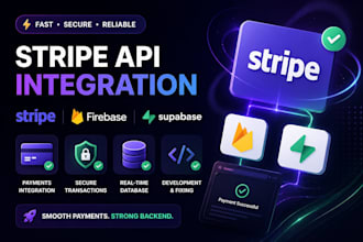 do API integration, development or fixing stripe API firebase, supabase backend