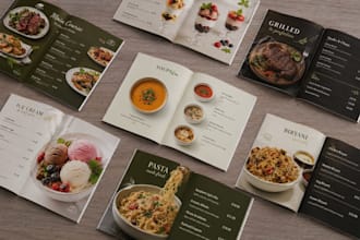 design digital menu board, tv screen menu, restaurant and food menu