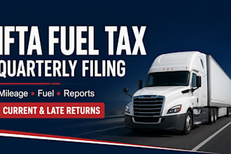 prepare ifta fuel tax returns, mileage reports and late filings for truckers