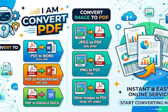 convert PDF to word,google docs,powerpoint,typing services
