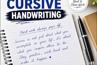 neat and cursive writing