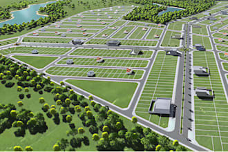 2d 3d property map, rv park, subdivision, campground layout, vector site plan
