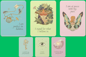 design affirmation cards game educational cards printable cards illustration