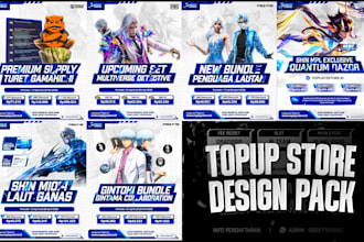 create a professional design topup store and feed