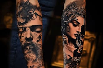 logo design for tattoo studio and tattoo artist