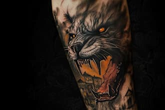 design a hand drawn custom tattoo or cover