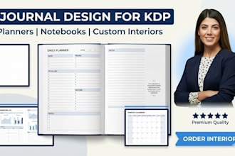 esign printable journals, planners, workbook, calendar, format kdp book