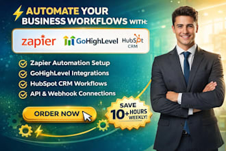 automate your business workflows with zapier, gohighlevel and hubspot