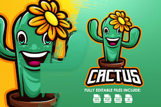do creative colorful adventure, cactus logo