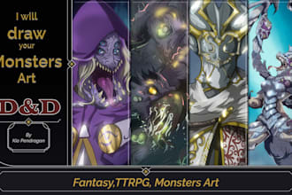 draw and design rpg fantasy monsters