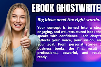 ghostwrite a professional ebook, nonfiction book, or kindle book