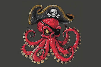 design high quality octopus logo with unlimited revision