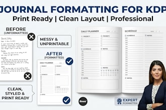 format your journal or planner for amazon kdp print ready