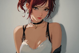 create commercial anime art of your preferred character