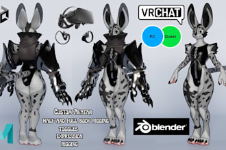 create custom vrchat furry avatar, fursona avatar, 3d furry nsfw model, vrc avi