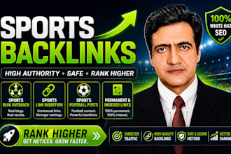 build sports backlinks through manual sports guest post, sports blog outreach