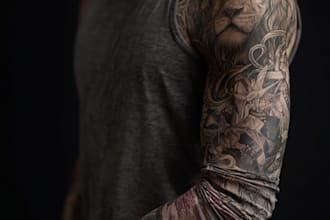 create a tattoo design of tattoo sleeve