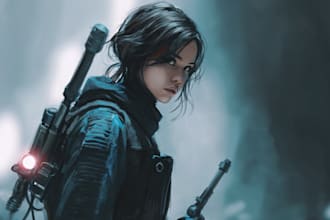 create cool artwork on the universe star wars