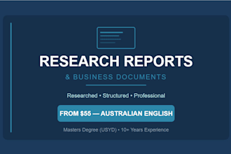 write professional research reports and business documents