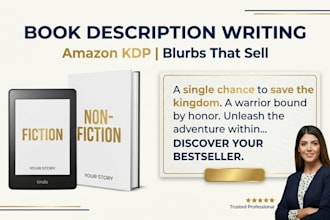write a compelling book description or amazon kdp blurb that sells