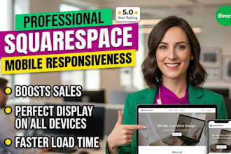 fix squarespace mobile layout, responsive design and website display issues