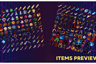make pixel art game asset pack item icon object prop pixel tileset fo indie game
