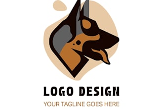 make a professional dog pet logo